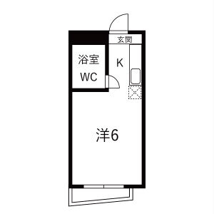 1K 間取り図