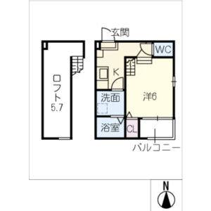 1K 間取り図