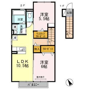 2LDK 間取り図