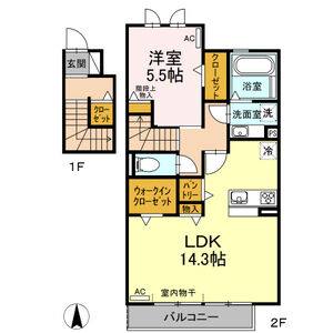 1LDK 間取り図