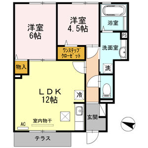 2LDK 間取り図