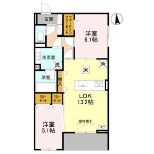 2LDK 間取り図
