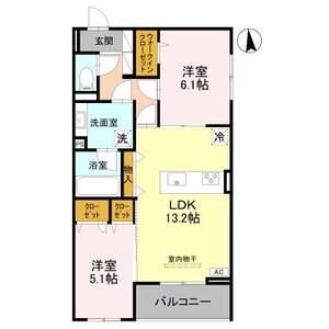 2LDK 間取り図