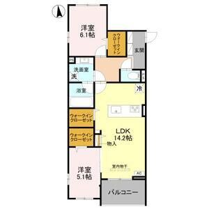 2LDK 間取り図