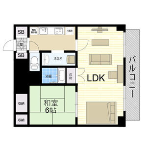 1LDK 間取り図