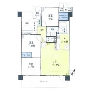 3LDK 間取り図