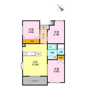 3LDK 間取り図
