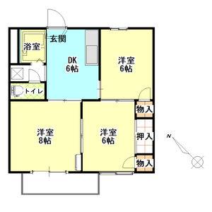3DK 間取り図
