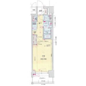 1K 間取り図