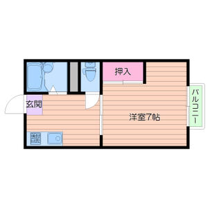 1K 間取り図