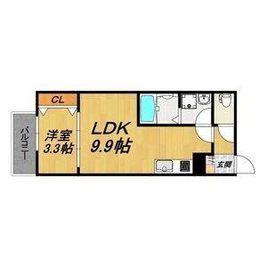 1LDK 間取り図
