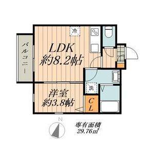 1LDK 間取り図