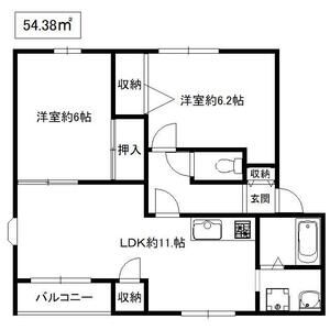 2LDK 間取り図