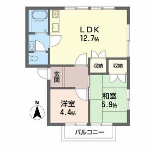 2LDK 間取り図