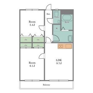 2LDK 間取り図
