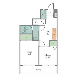 2DK 間取り図