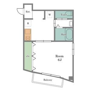1K 間取り図