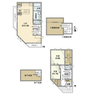 2LDK 間取り図