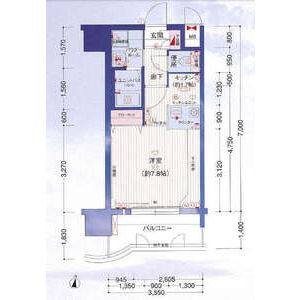 ワンルーム 間取り図