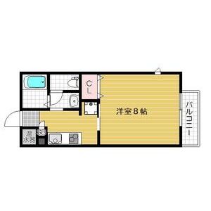 1K 間取り図