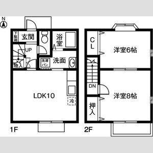 2LDK 間取り図