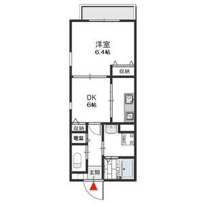 1DK 間取り図