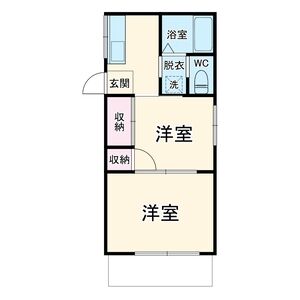 1DK 間取り図