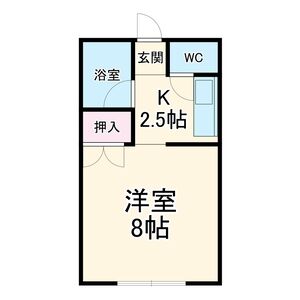 1K 間取り図