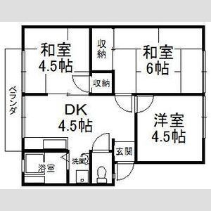 3DK 間取り図