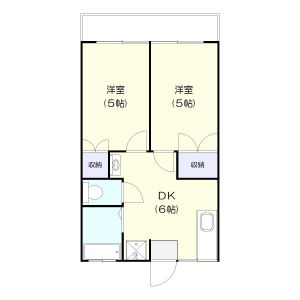 2DK 間取り図