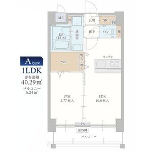 1LDK 間取り図