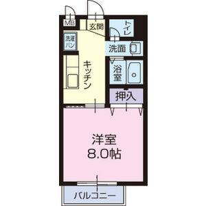1K 間取り図
