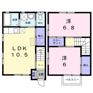 2LDK 間取り図