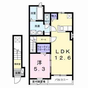 1LDK 間取り図