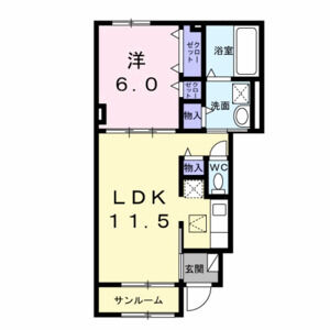 1LDK 間取り図