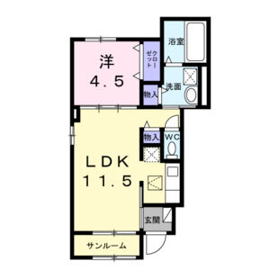 1LDK 間取り図