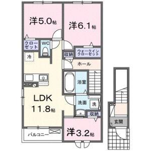 3LDK 間取り図