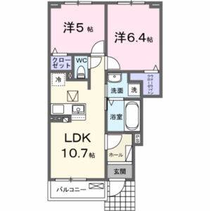 2LDK 間取り図