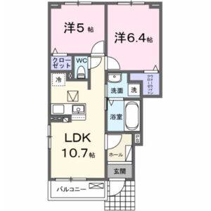 2LDK 間取り図