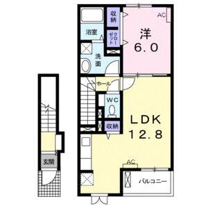 1LDK 間取り図