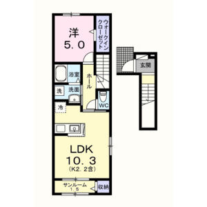 1LDK 間取り図