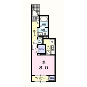 1K 間取り図