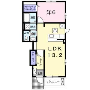 1LDK 間取り図
