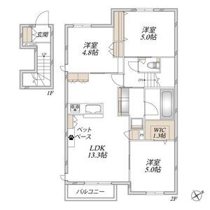 3LDK 間取り図