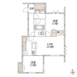 2LDK 間取り図
