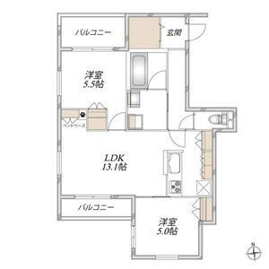 2LDK 間取り図