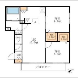 2LDK 間取り図