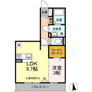 1LDK 間取り図