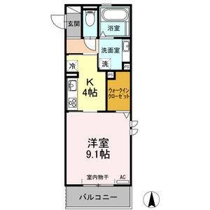 1K 間取り図