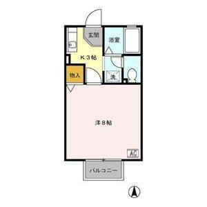 1K 間取り図